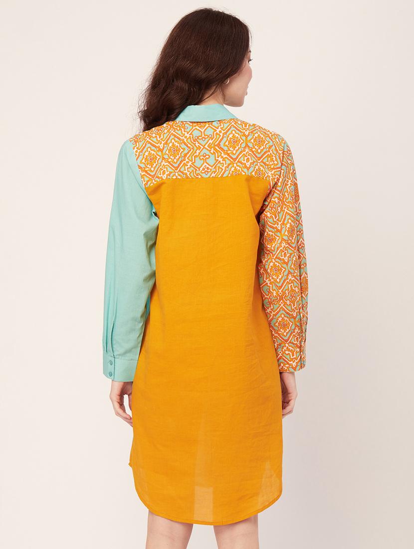 women's shirt printed dress - 20267505 - Standard Image - 3