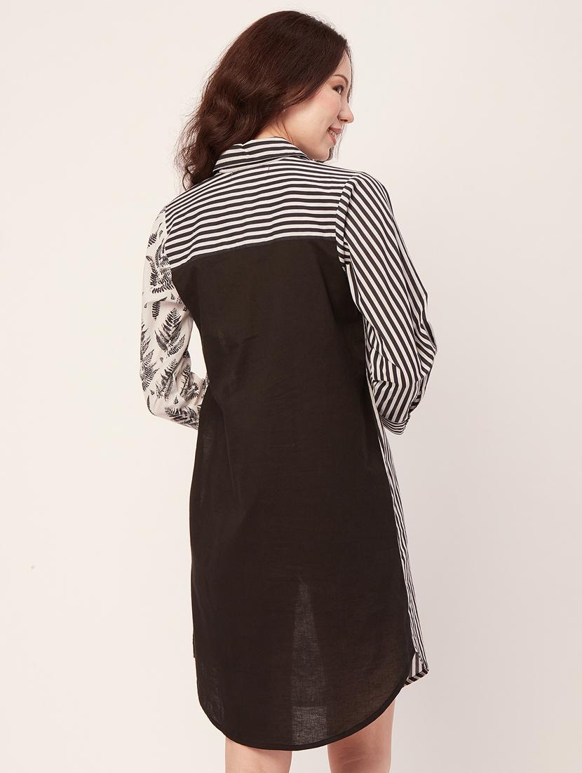 women's shirt printed dress - 20267508 - Standard Image - 3