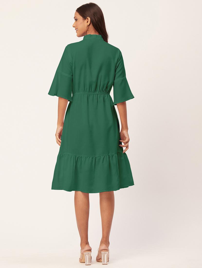 women's tiered dress solid dress - 20267514 - Standard Image - 3