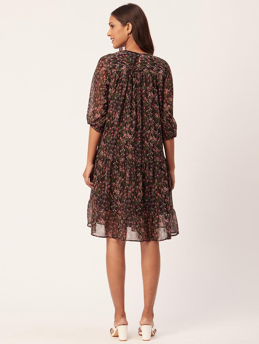 women's tiered dress floral dress - 20267520 - Standard Image - 3