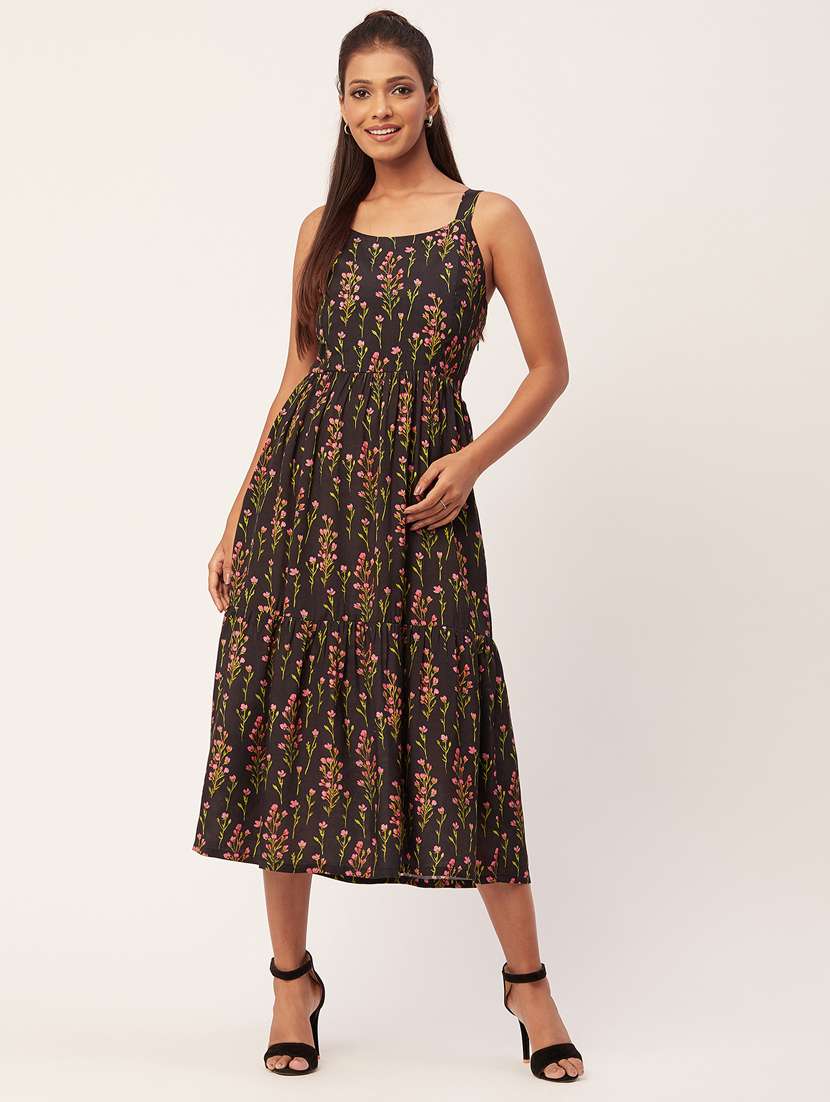 women's fit & flare floral dress - 20267528 - Zoom Image - 0