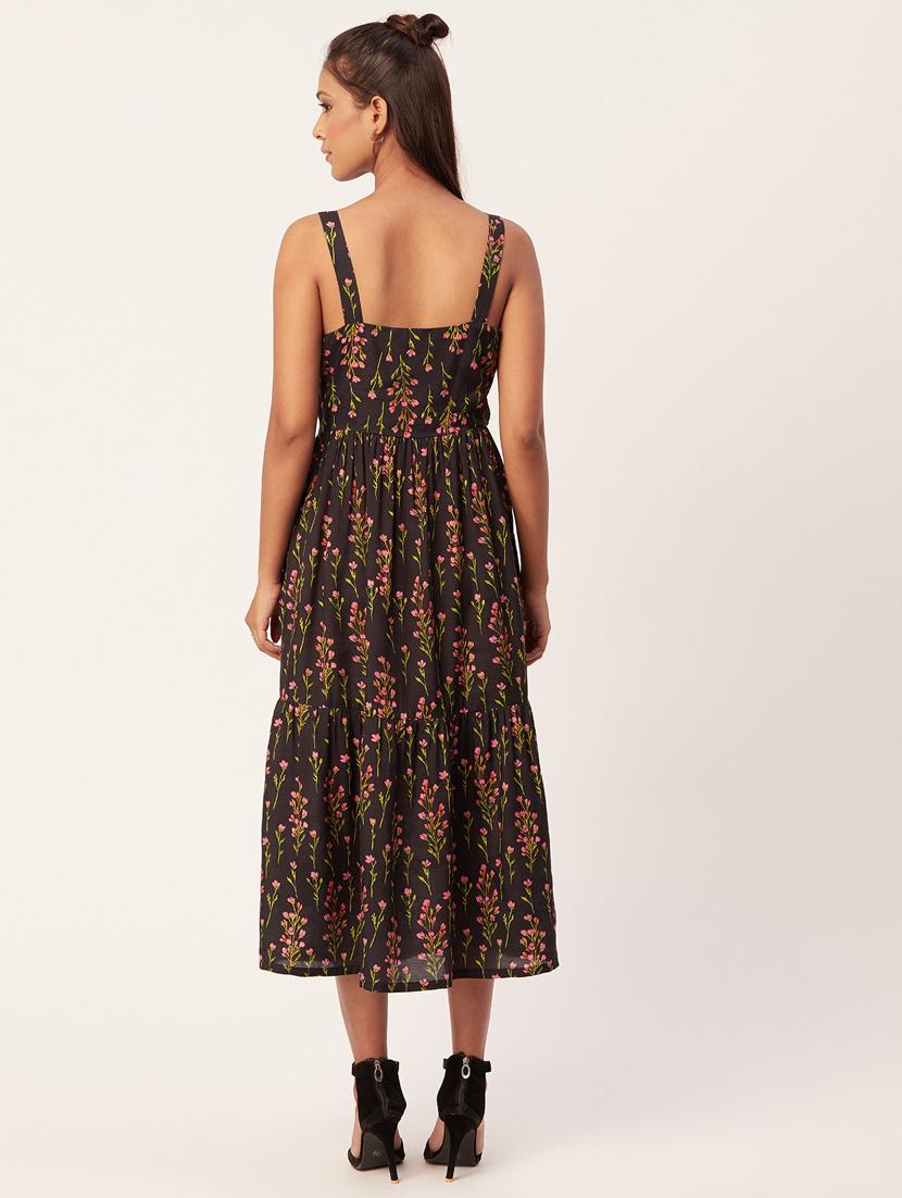 women's fit & flare floral dress - 20267528 - Standard Image - 3