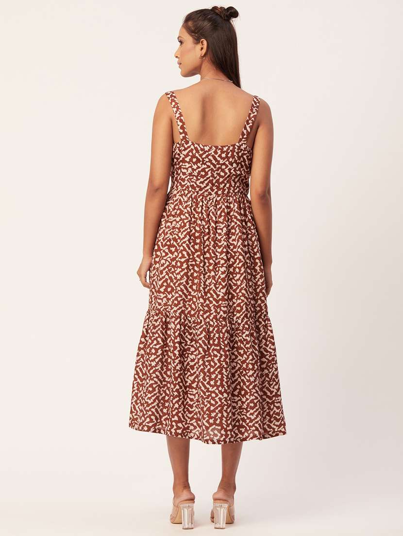 women's tiered dress printed dress - 20267529 -  Standard Image - 3