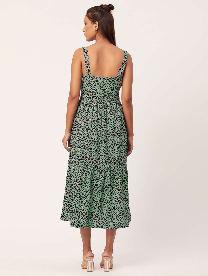 women's tiered dress animal print dress - 20267533 -  Standard Image - 3