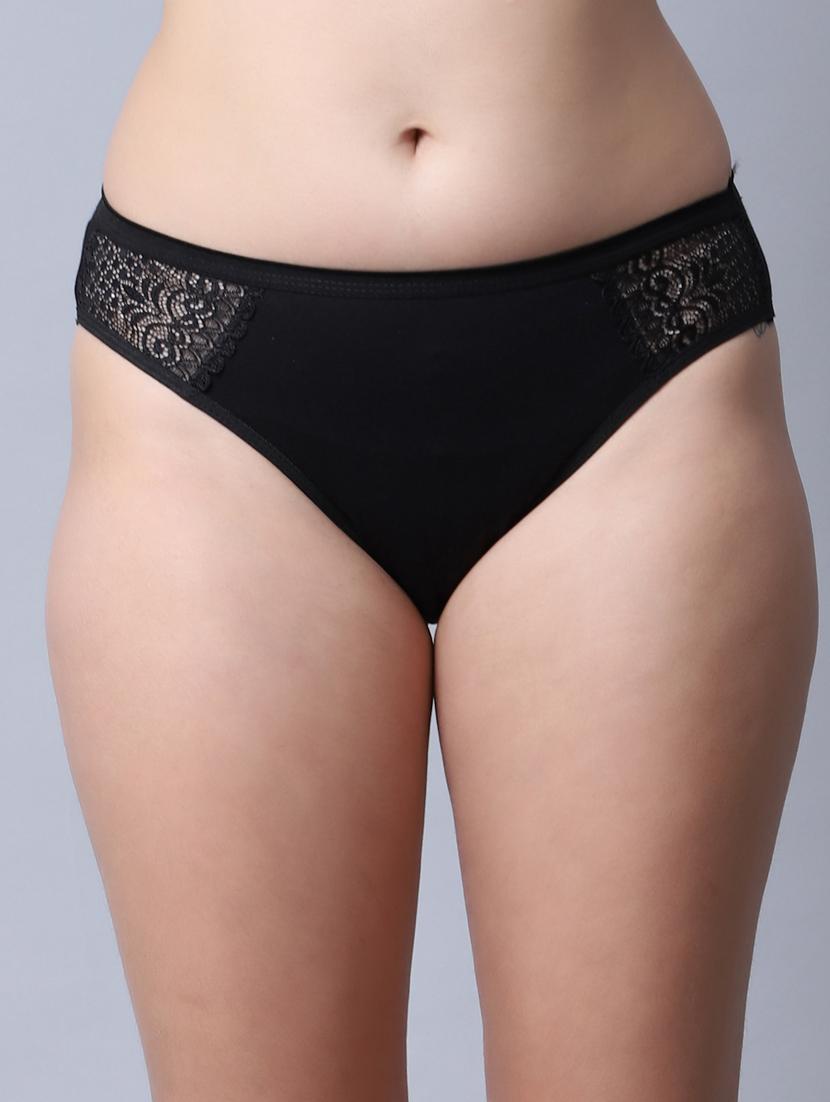 black cotton hipster panty - 20267534 - Zoom Image - 0