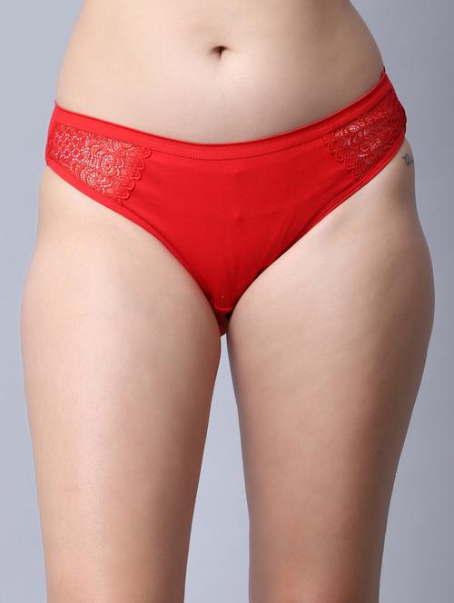 red cotton hipster panty - 20267535 - Standard Image - 0