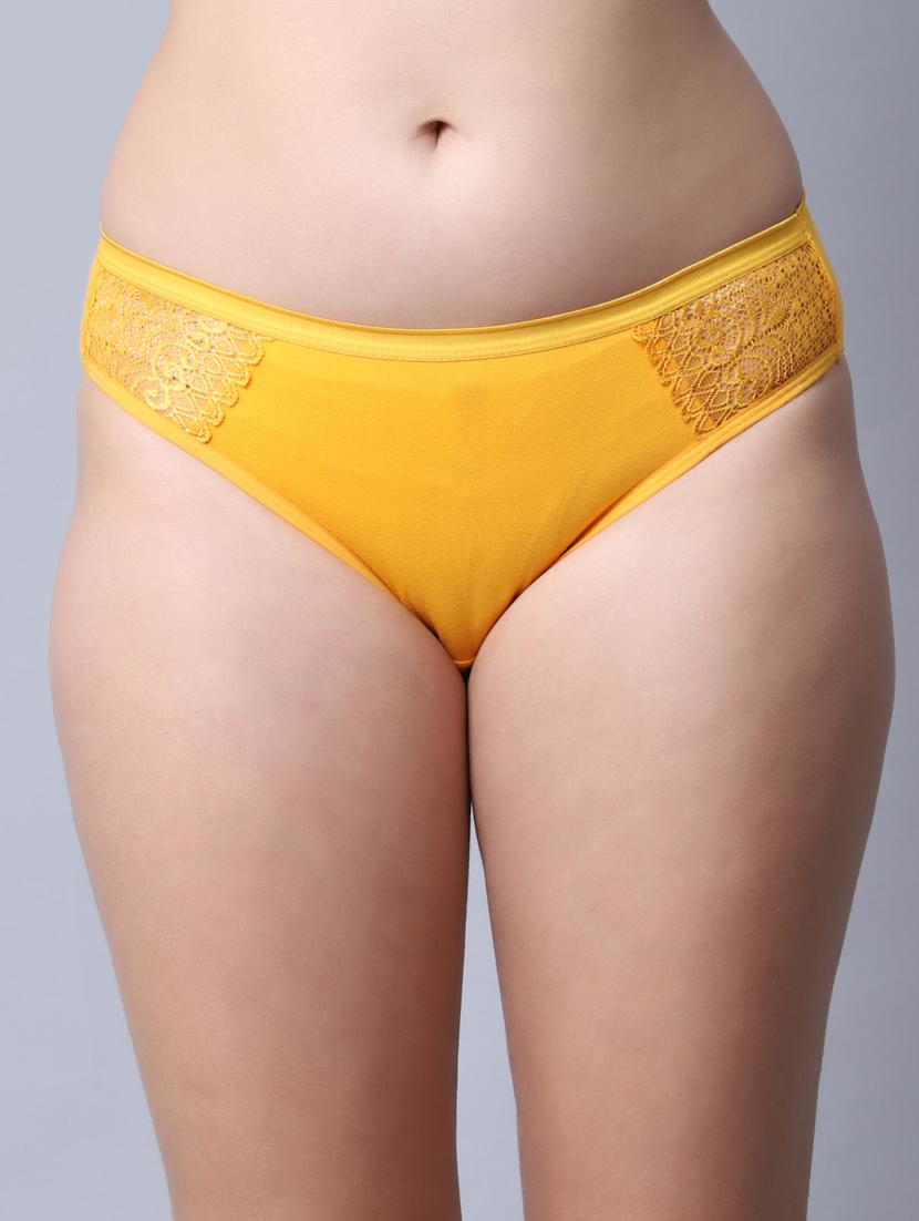 yellow cotton hipster panty - 20267536 - Zoom Image - 0