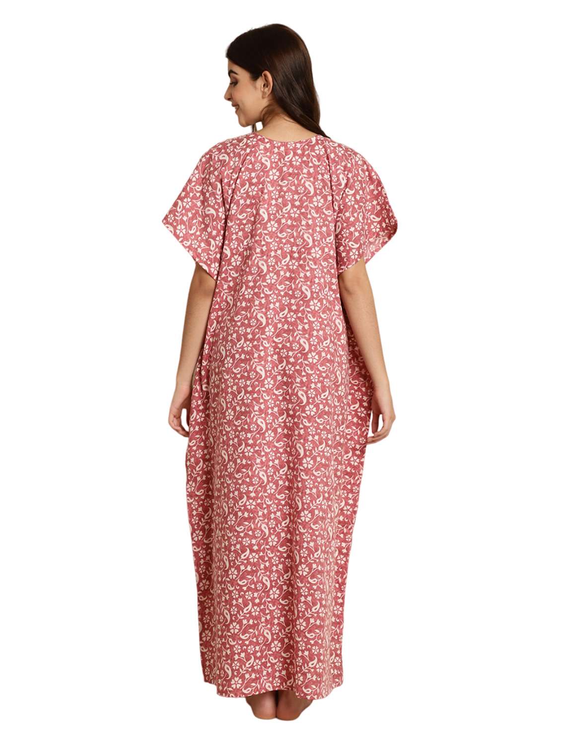 women pink florals printed maternity wear - 20267557 - Standard Image - 3