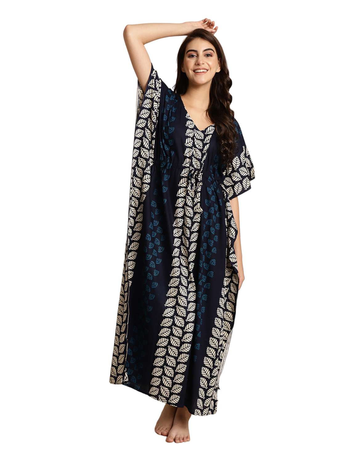 women tropical print cotton kaftan - 20267581 -  Zoom Image - 0