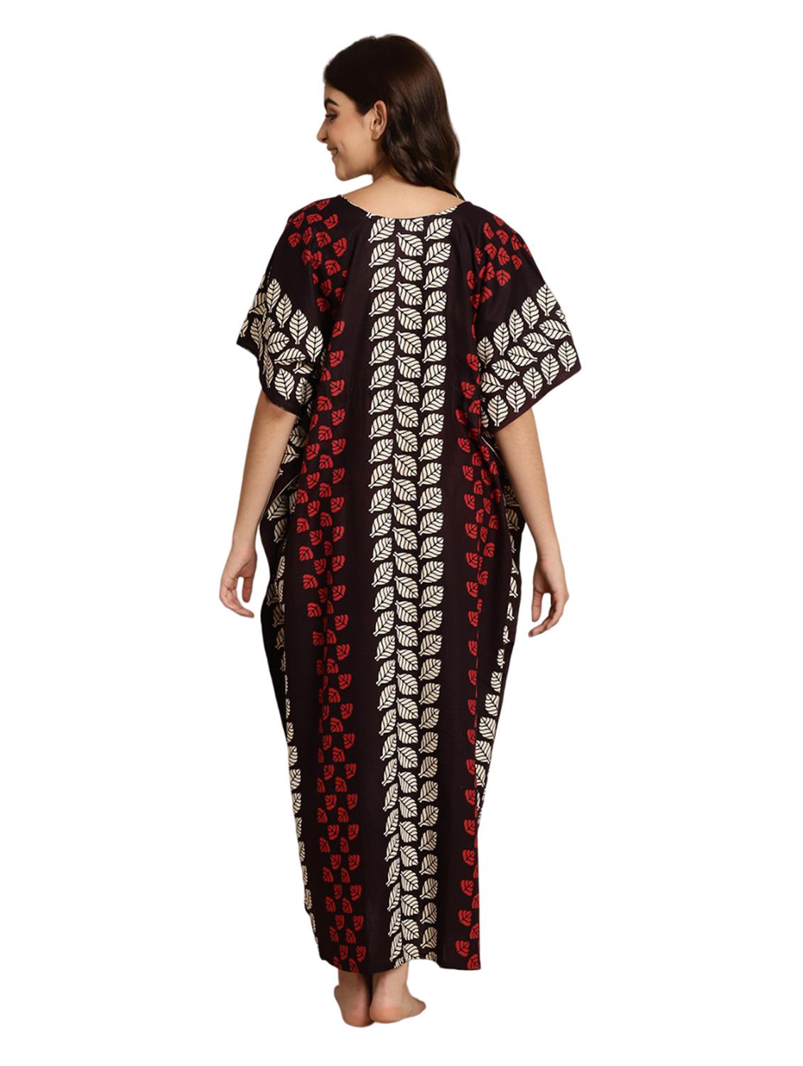 women tropical print cotton kaftan - 20267589 - Standard Image - 3