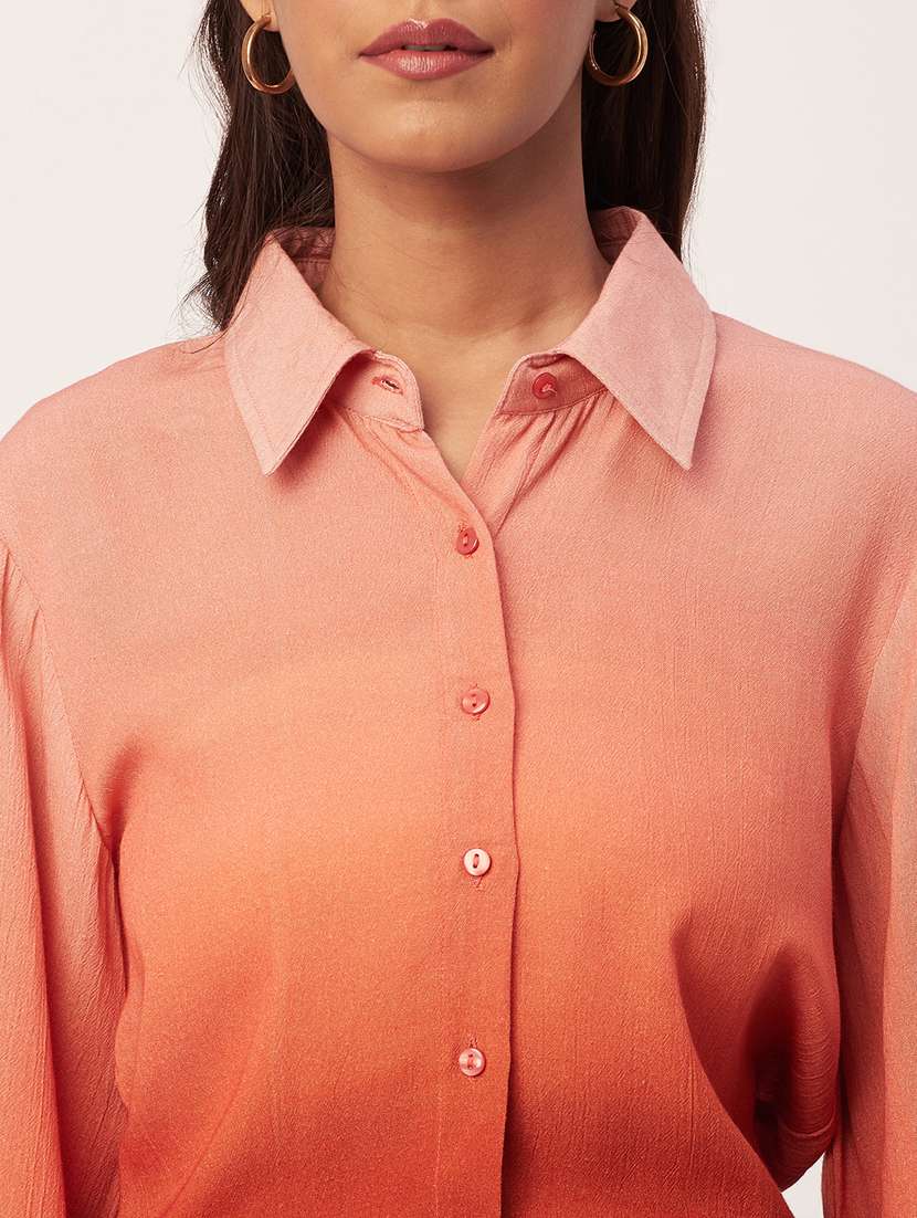 women's straight collared top - 20271560 - Standard Image - 5