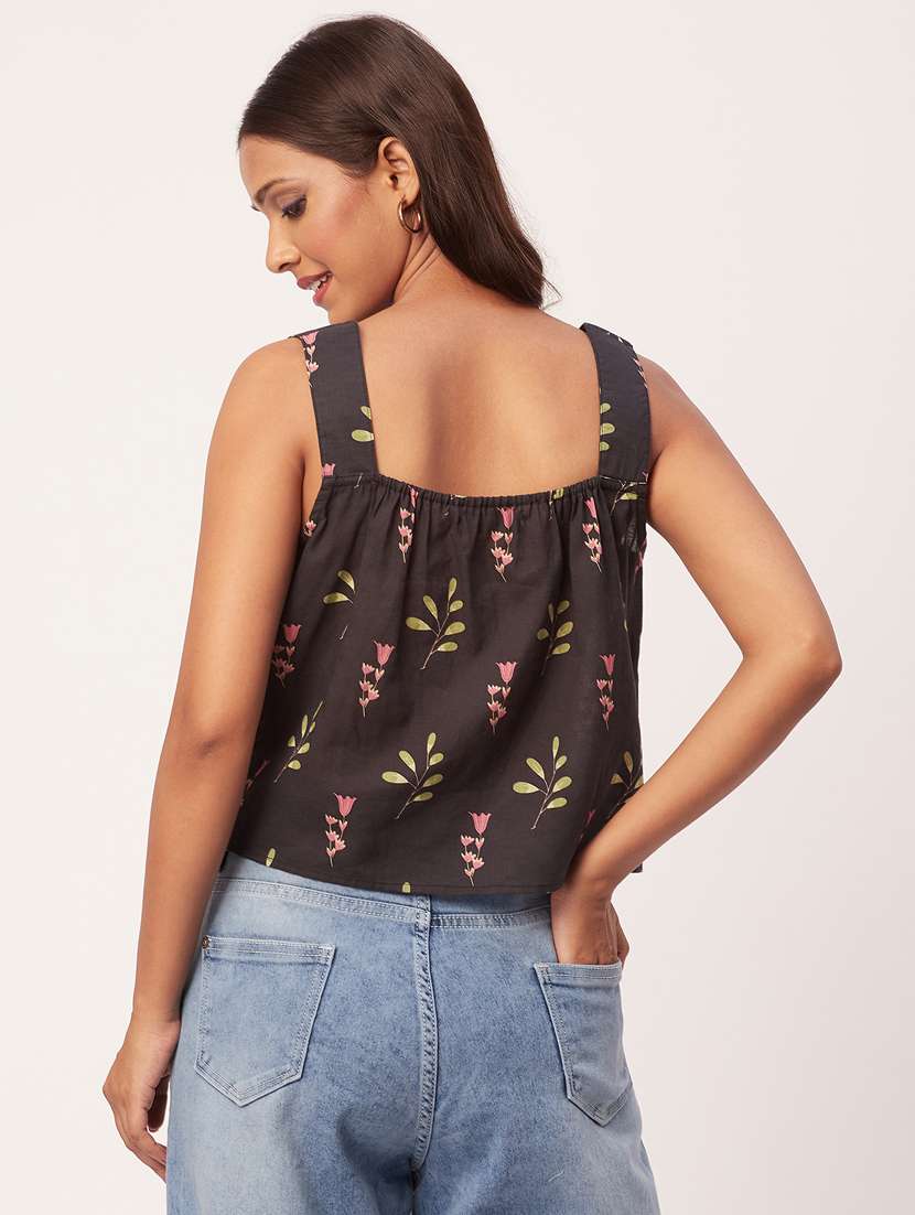 women's crop square neck top - 20271573 -  Standard Image - 3