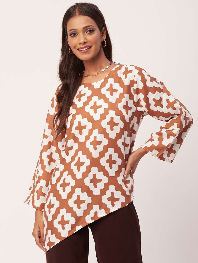women's asymmetric round neck top - 20271581 - Zoom Image - 0