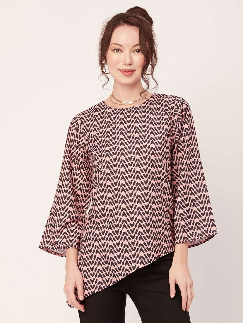 women's asymmetric round neck top - 20271585 -  Zoom Image - 0