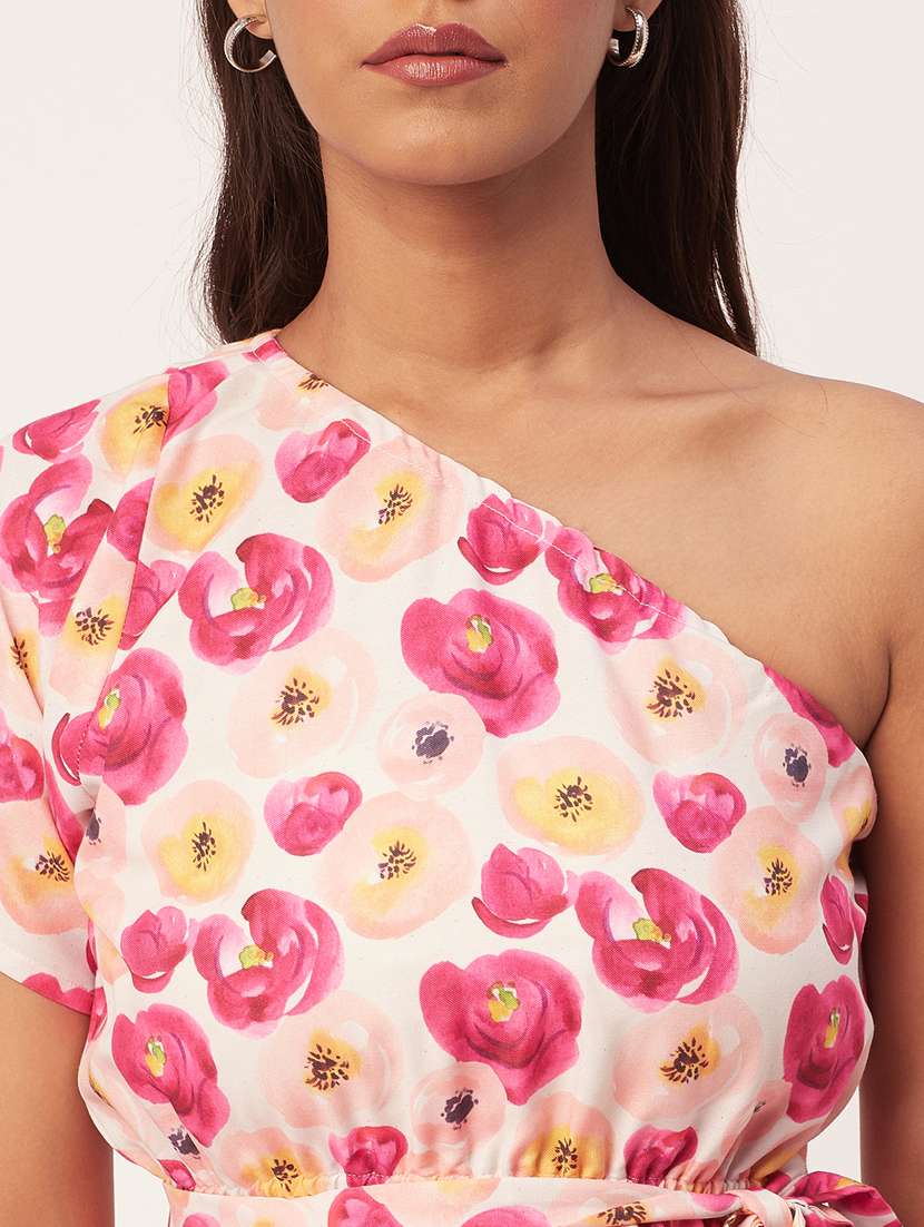 women's peplum single shoulder top - 20271589 -  Standard Image - 5