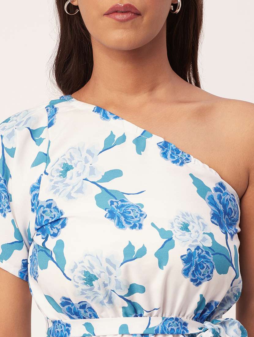 women's peplum single shoulder top - 20271590 -  Standard Image - 5