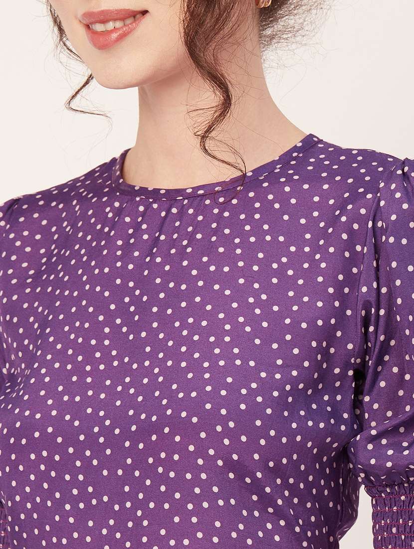 women's crop round neck top - 20271595 -  Standard Image - 5