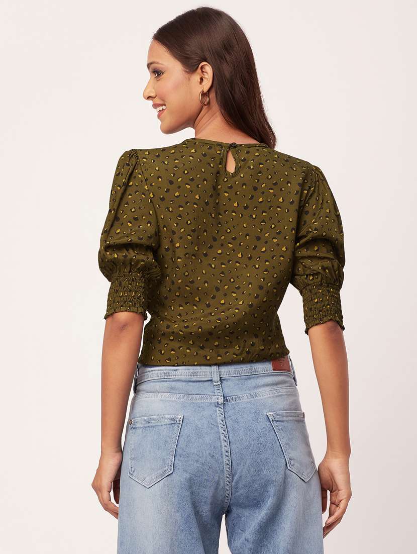 women's blouson crew neck top - 20271597 -  Standard Image - 3