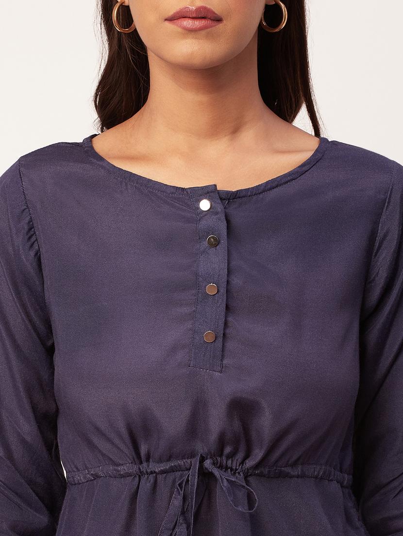 women's a line round neck top - 20271605 - Standard Image - 5