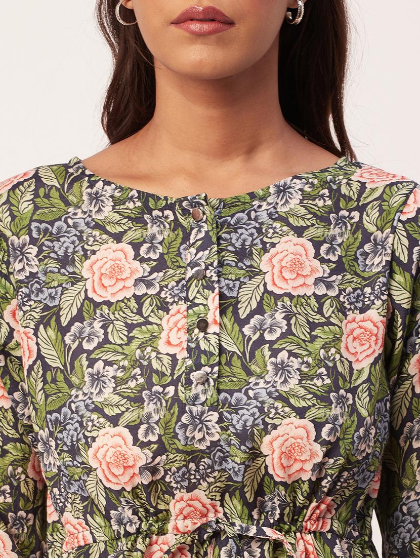 women's a line round neck top - 20271606 - Standard Image - 5