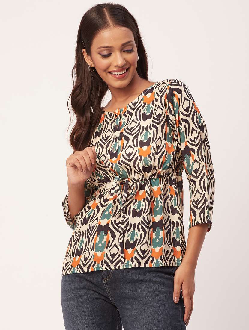 women's straight round neck top - 20271607 - Zoom Image - 0