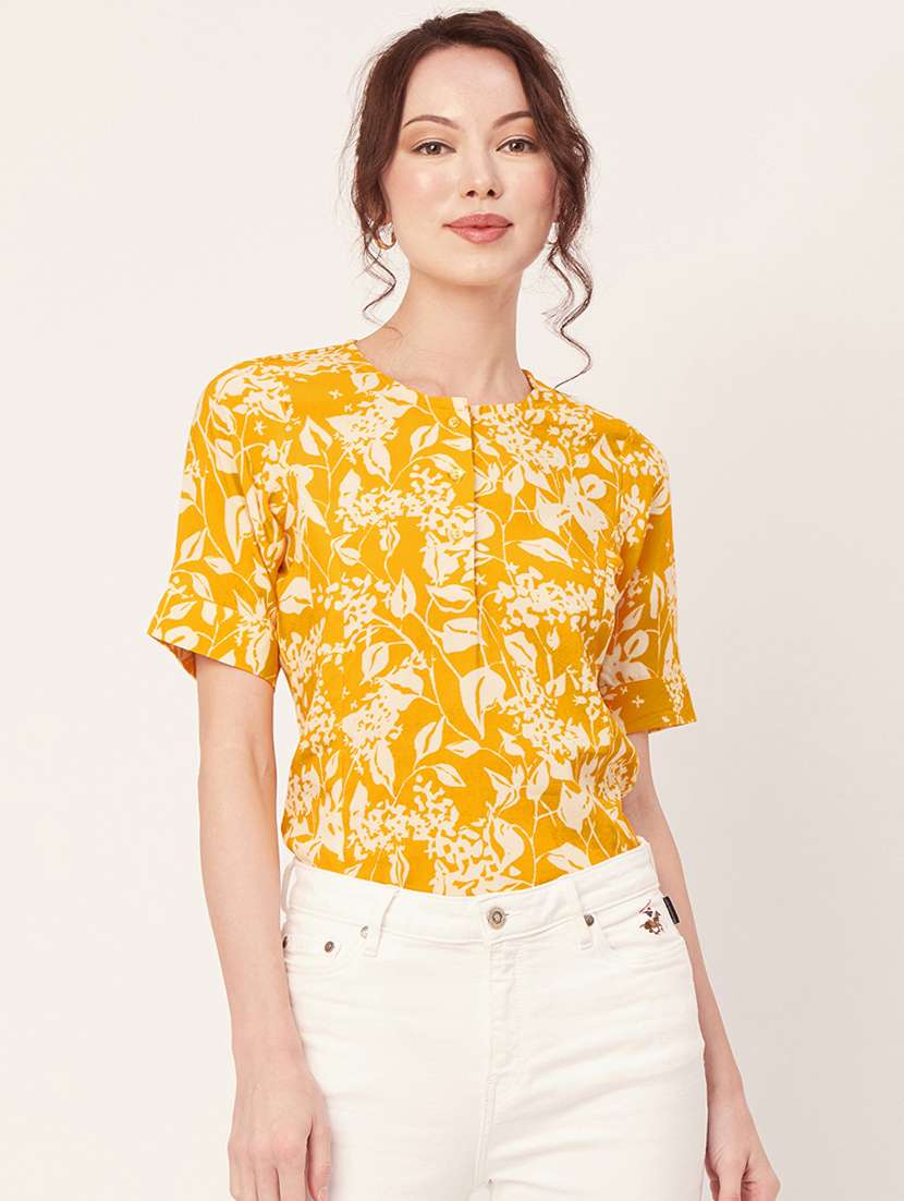 women's straight round neck top