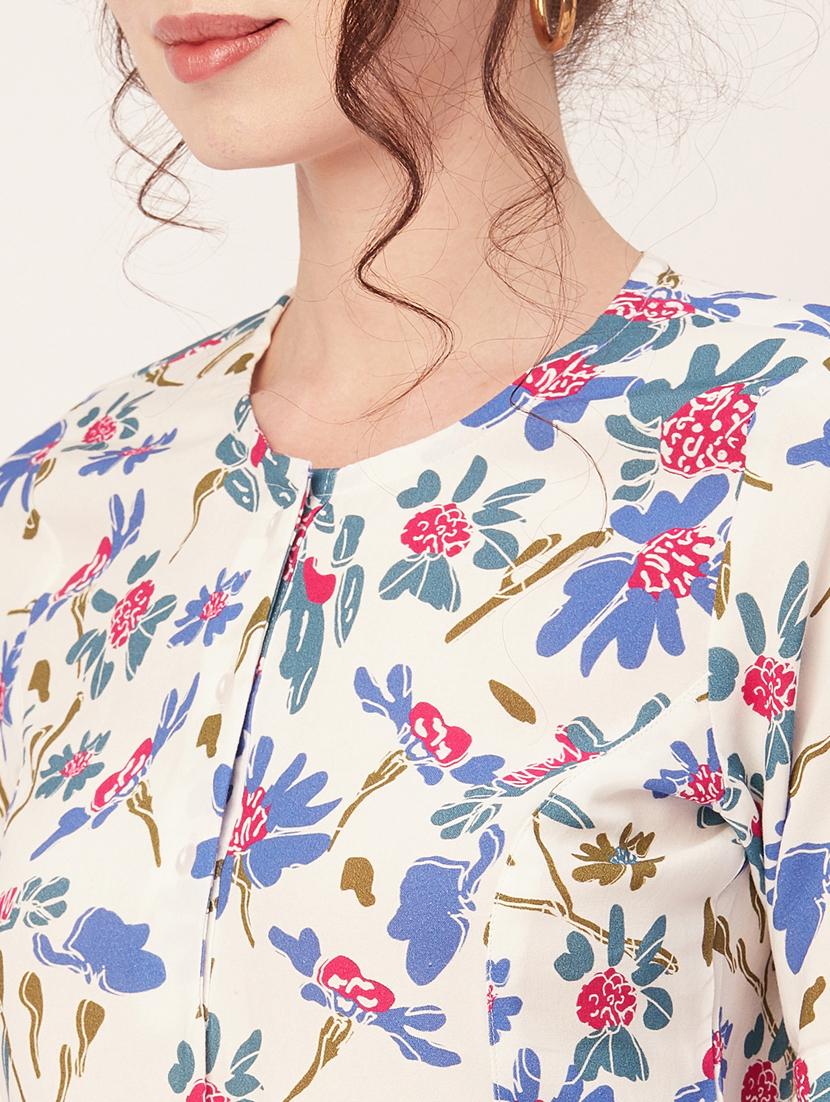 women's straight round neck top - 20271628 - Standard Image - 5
