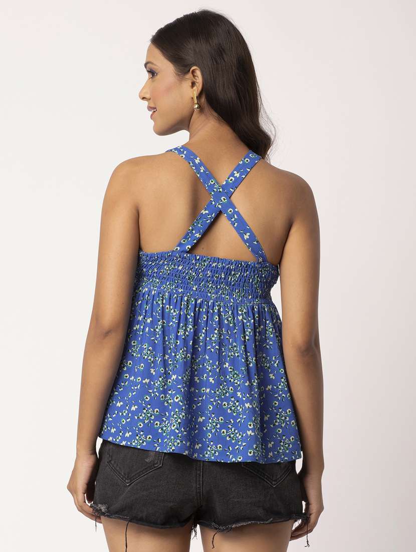 women's flared v neck top - 20271634 -  Standard Image - 3