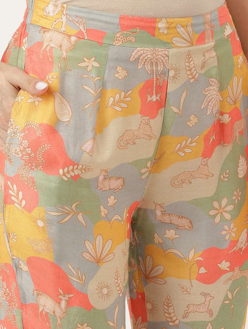 women multi colour quirky print co-ord set - 20271654 -  Standard Image - 8