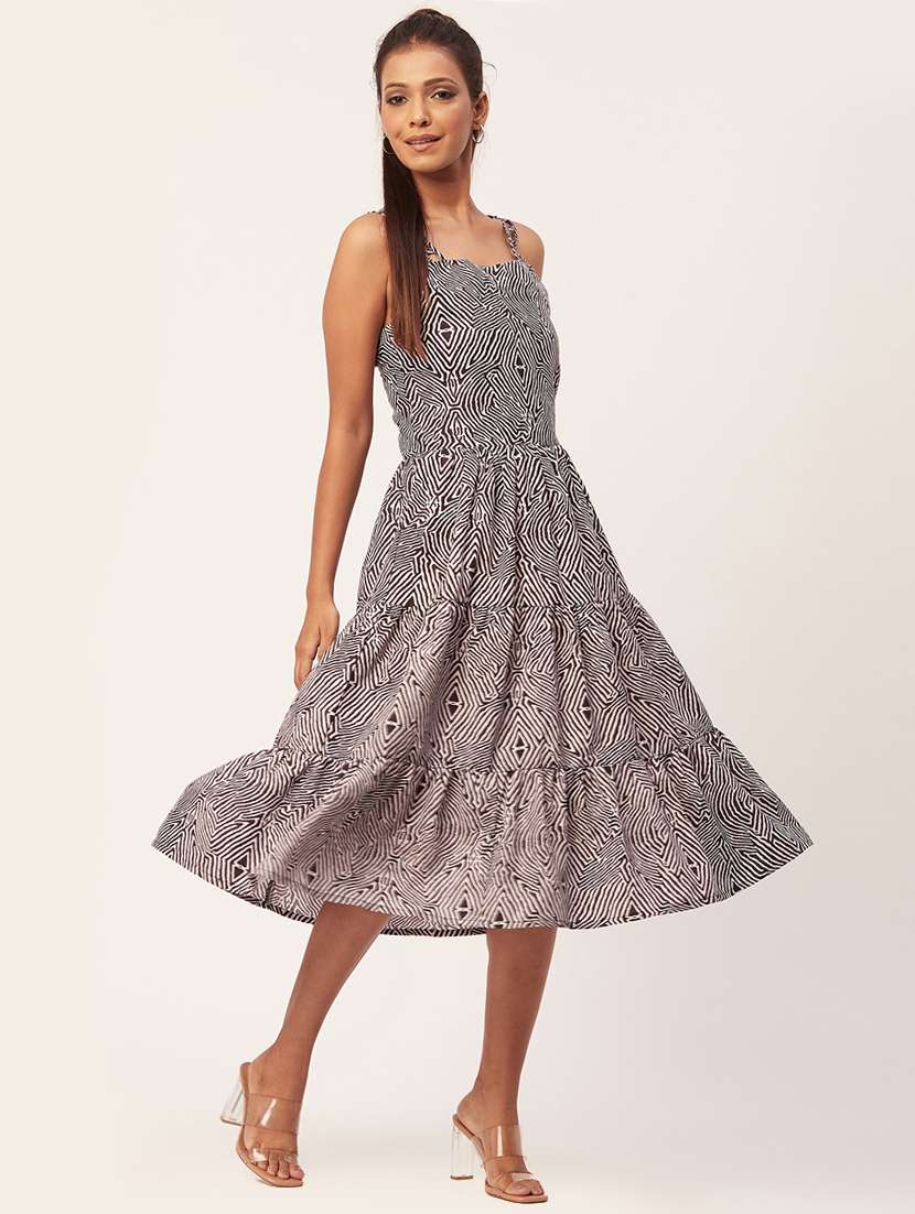 women's tiered dress color block dress