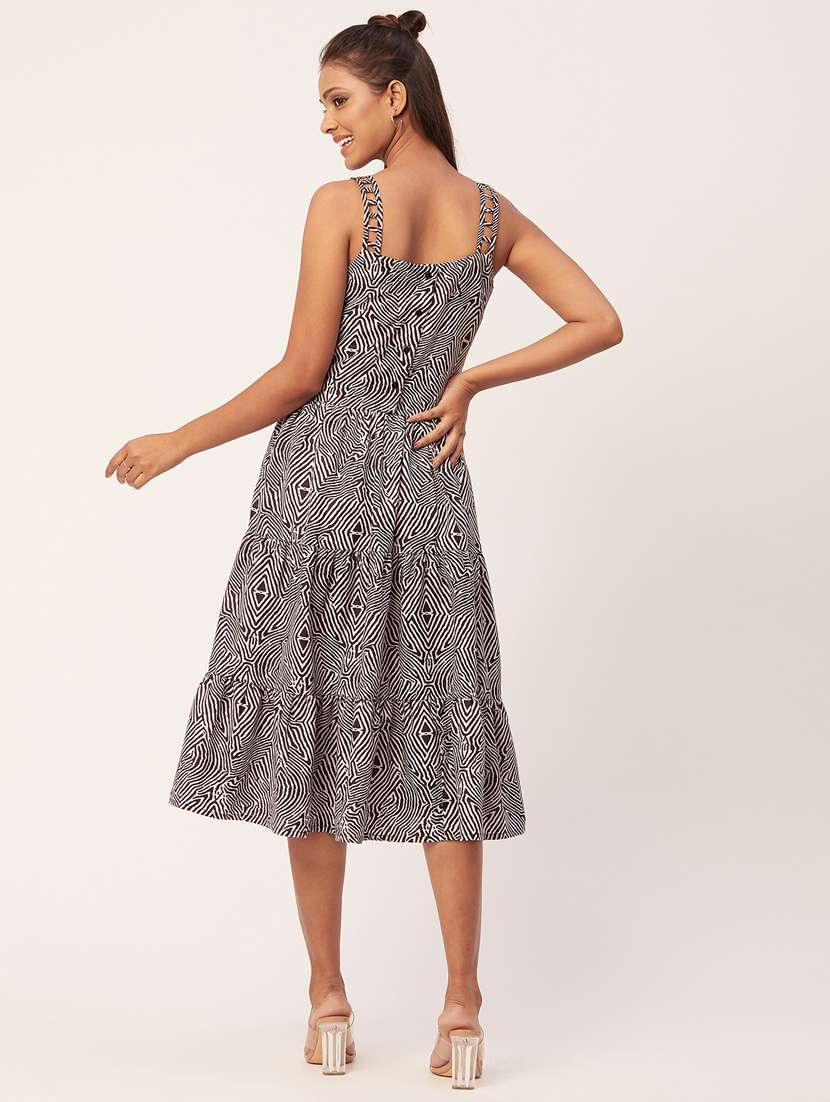 women's tiered dress color block dress - 20271748 -  Standard Image - 3