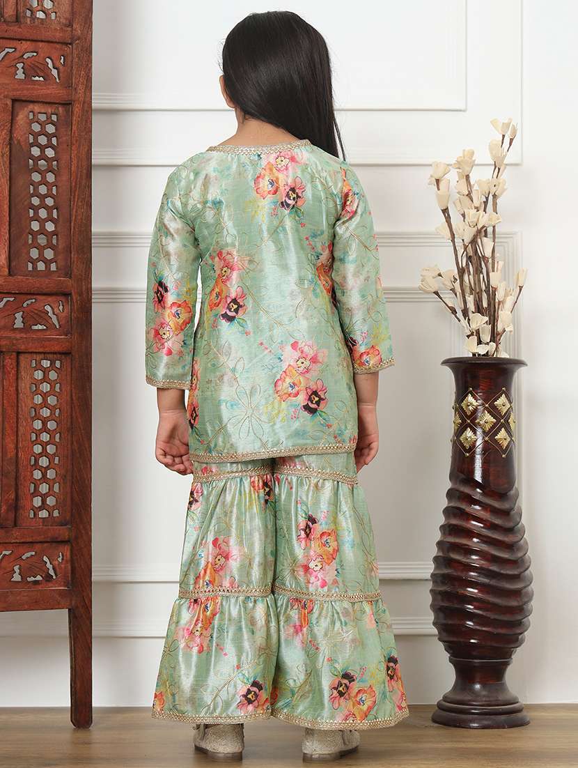 girl floral print kurta sharara set - 20271950 -  Standard Image - 3