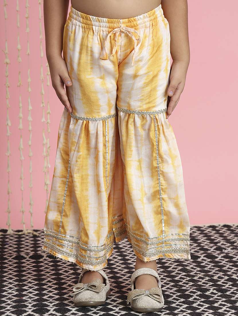 girl tie & dye kurta sharara set - 20271953 -  Standard Image - 3