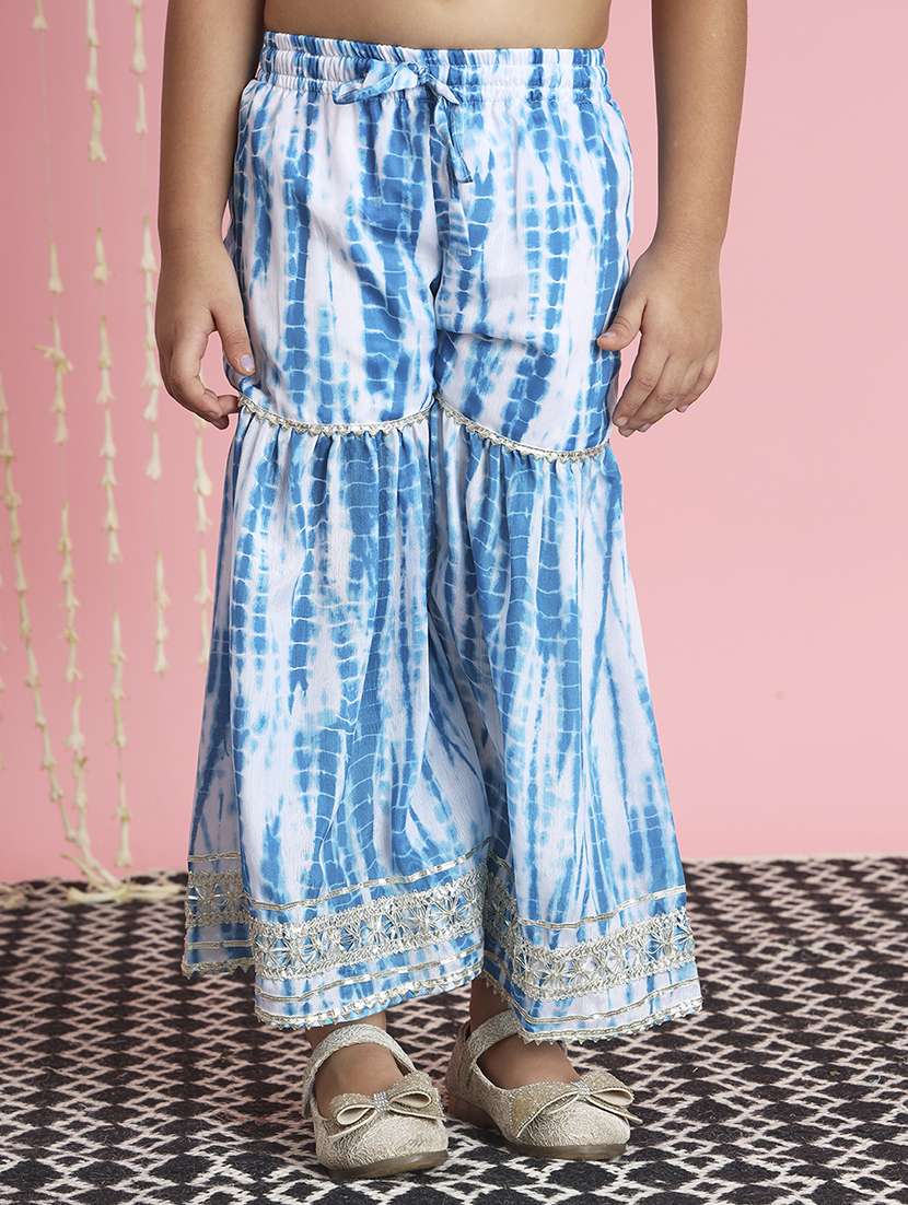 girl tie & dye kurta sharara set - 20271955 - Standard Image - 3