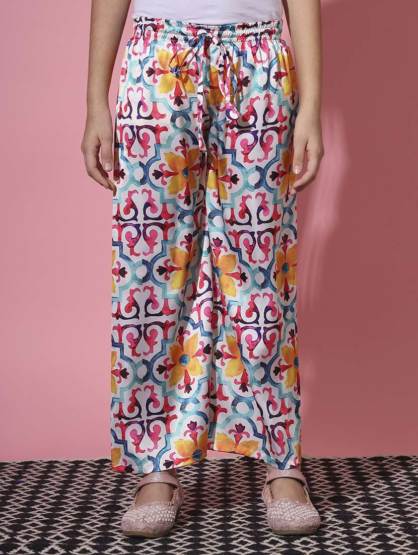white printed top pants suit set - 20272020 - Standard Image - 3