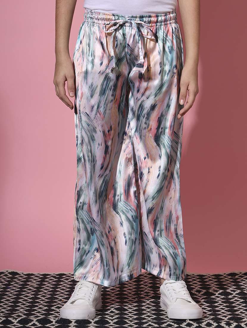 girls abstract print top & palazzo set - 20272023 - Standard Image - 3