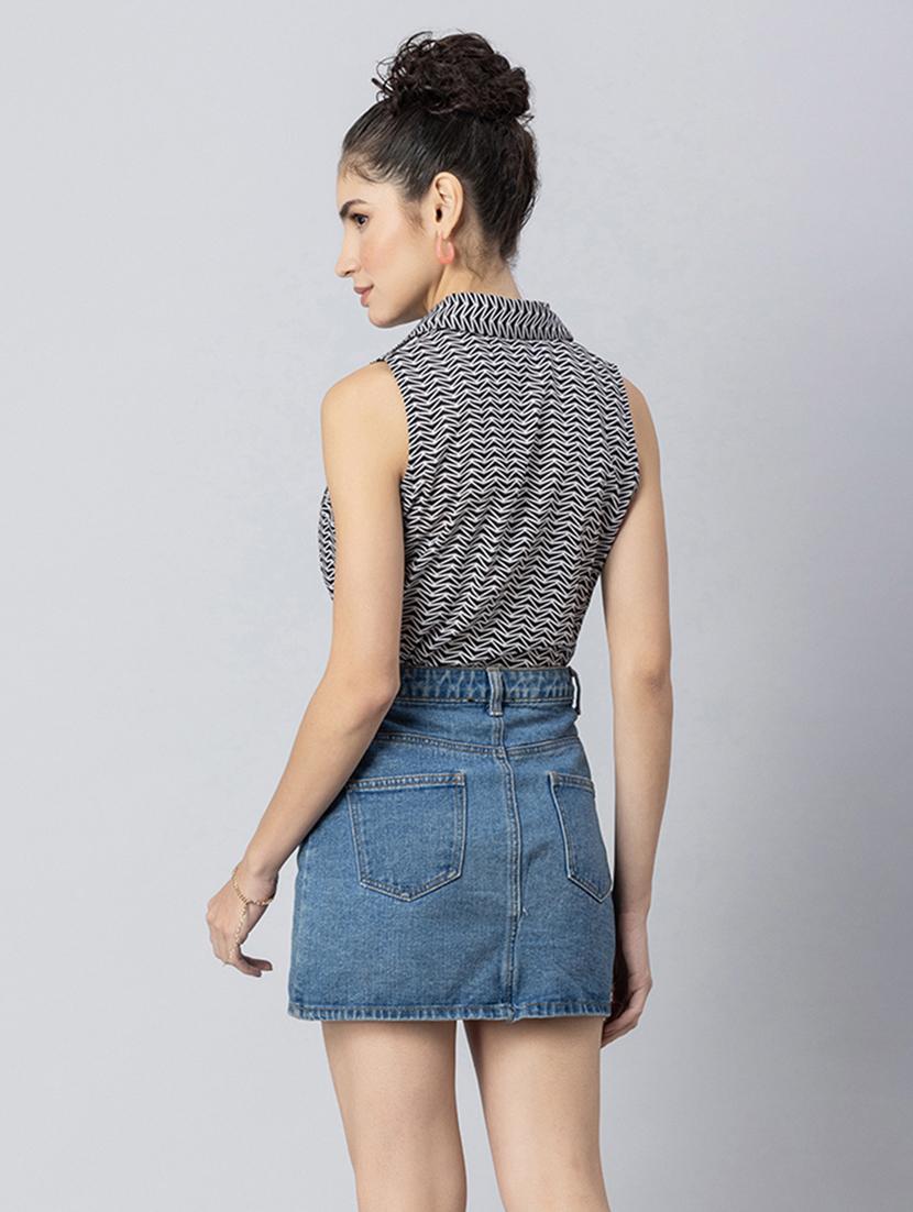women's crop collared top - 20272041 - Standard Image - 3