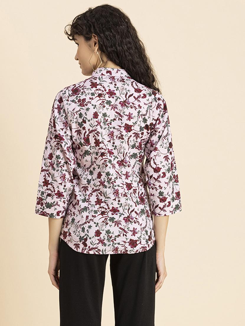 white florals printed regular shirt - 20272046 - Standard Image - 3
