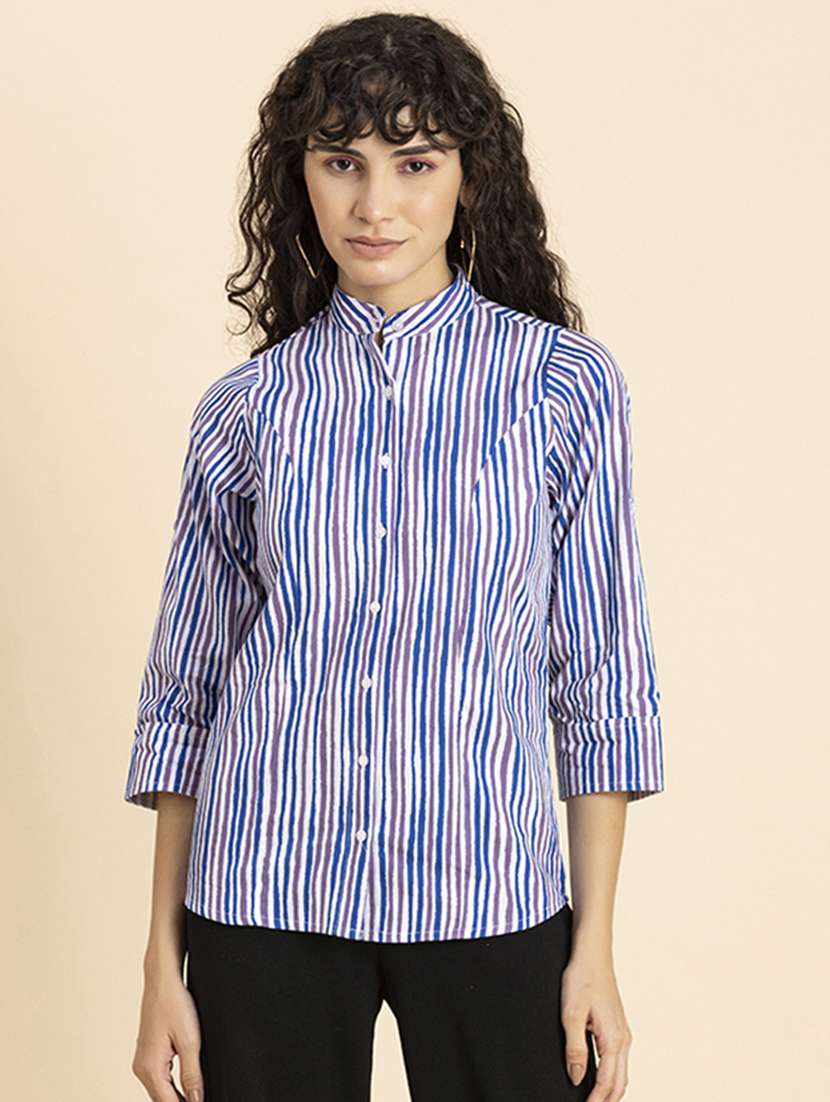 multi color stripes regular shirt