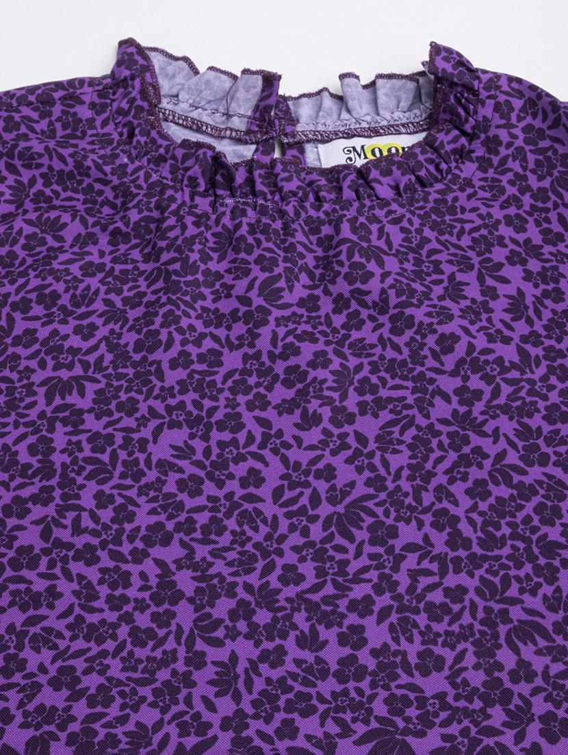 purple florals printed regular top - 20272055 - Standard Image - 5