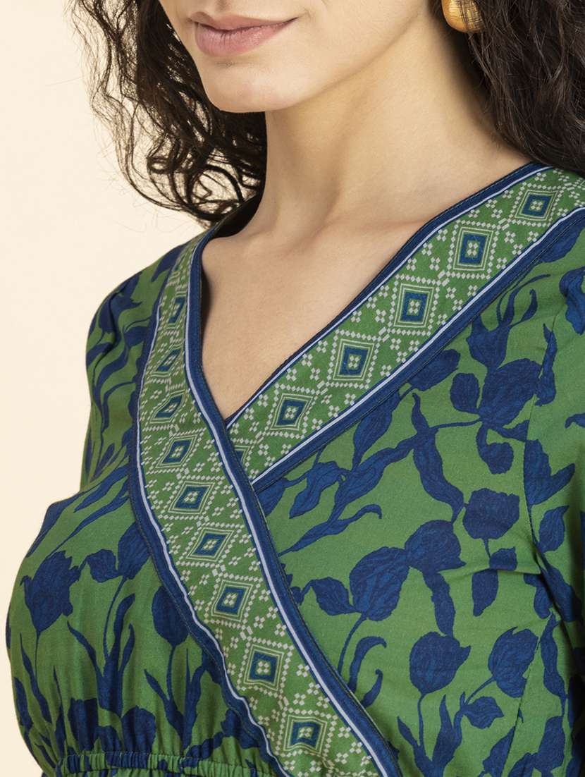 women's peplum v neck top - 20272062 - Standard Image - 5