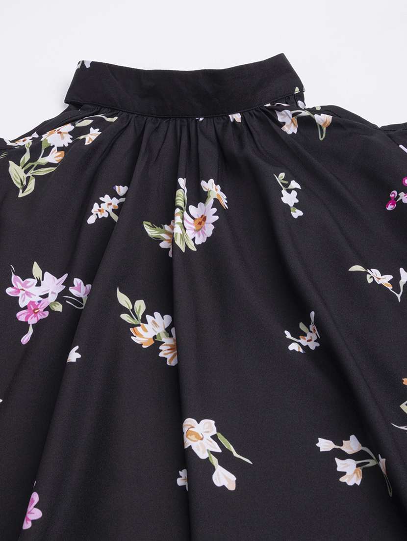 women's crop mandarin neck top - 20272078 -  Standard Image - 5