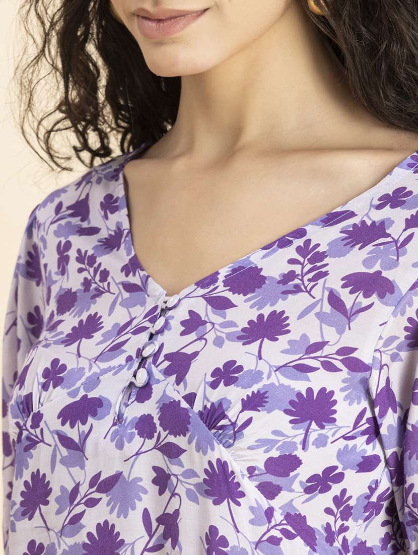 women's a line v neck top - 20272082 -  Standard Image - 5