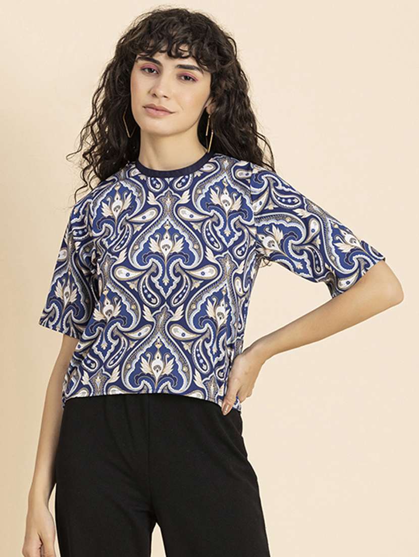 women's straight round neck top - 20272086 -  Zoom Image - 0