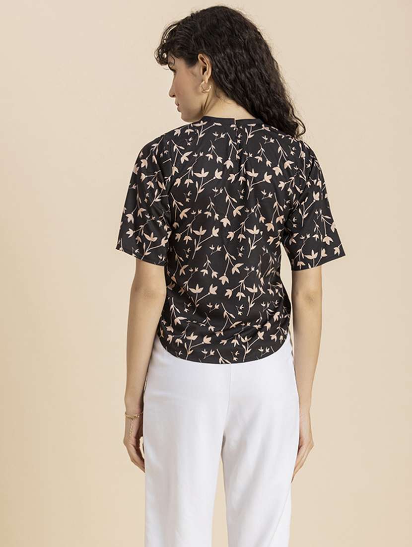 women's straight round neck top - 20272091 -  Standard Image - 3