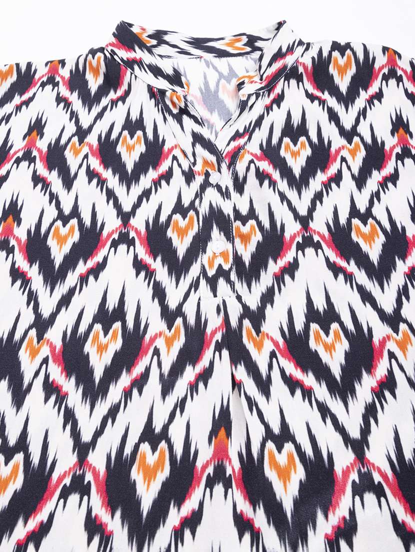 women's straight mandarin neck top - 20272105 -  Standard Image - 5