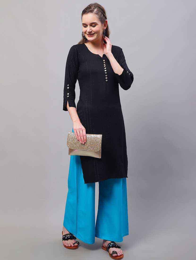 pack of 2 solid flared palazzo - 20273197 -  Standard Image - 3