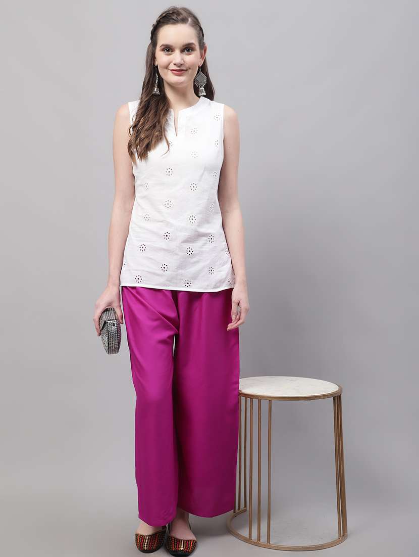 pack of 2 solid flared palazzo - 20273209 -  Standard Image - 3