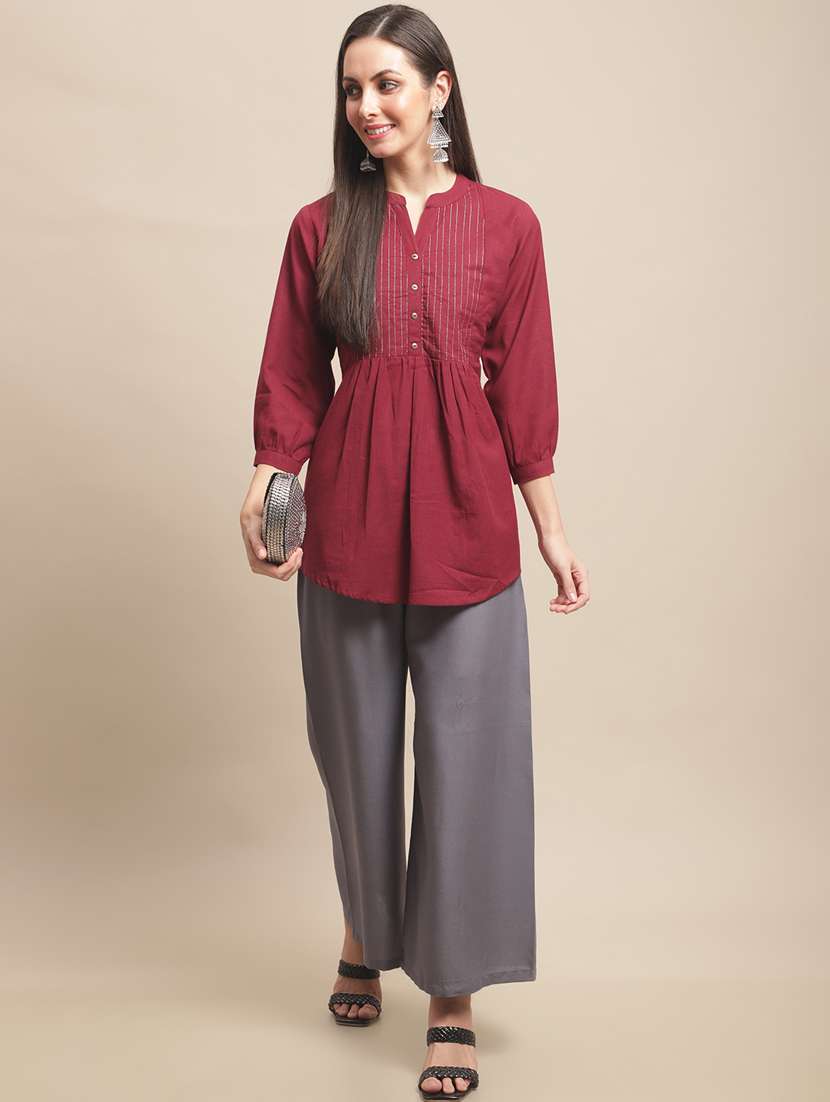 pack of 2 solid flared palazzo - 20273223 -  Standard Image - 3