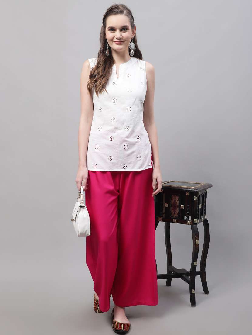 pack of 2 solid flared palazzo - 20273276 -  Standard Image - 3